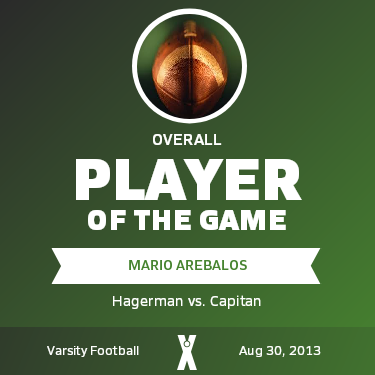 #19 Mario Arebalos Player of the Game badge