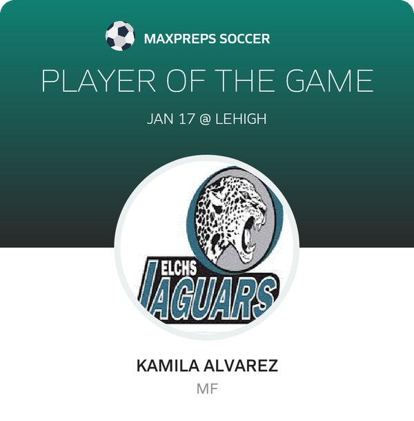 #8 Kamila Alvarez Player of the Game badge