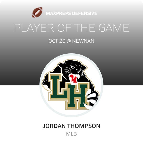 #6 Jordan Thompson Player of the Game badge