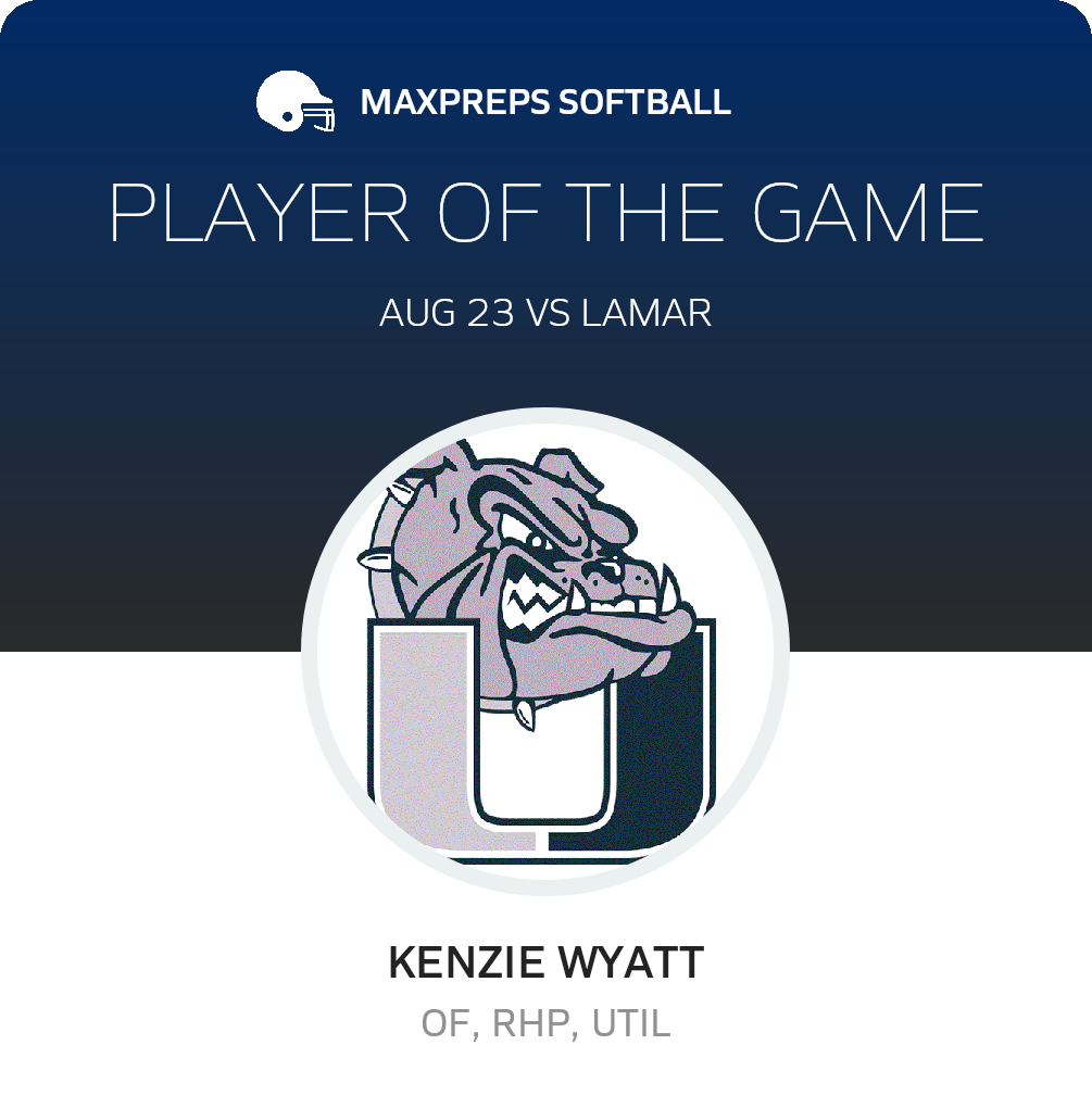 #13 Kenzie Wyatt Player of the Game badge