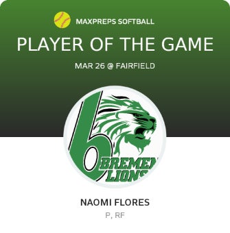 #11 Naomi Flores Player of the Game badge