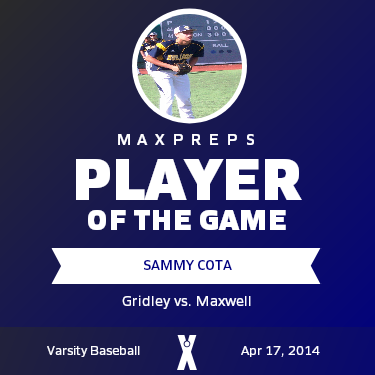 #9 Sammy Cota Player of the Game badge