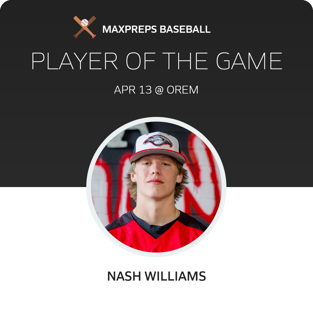#6 Nash Williams Player of the Game badge
