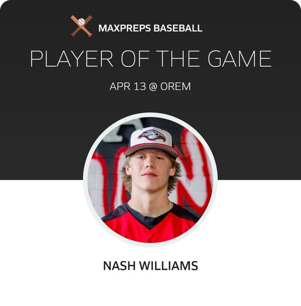 #6 Nash Williams Player of the Game badge