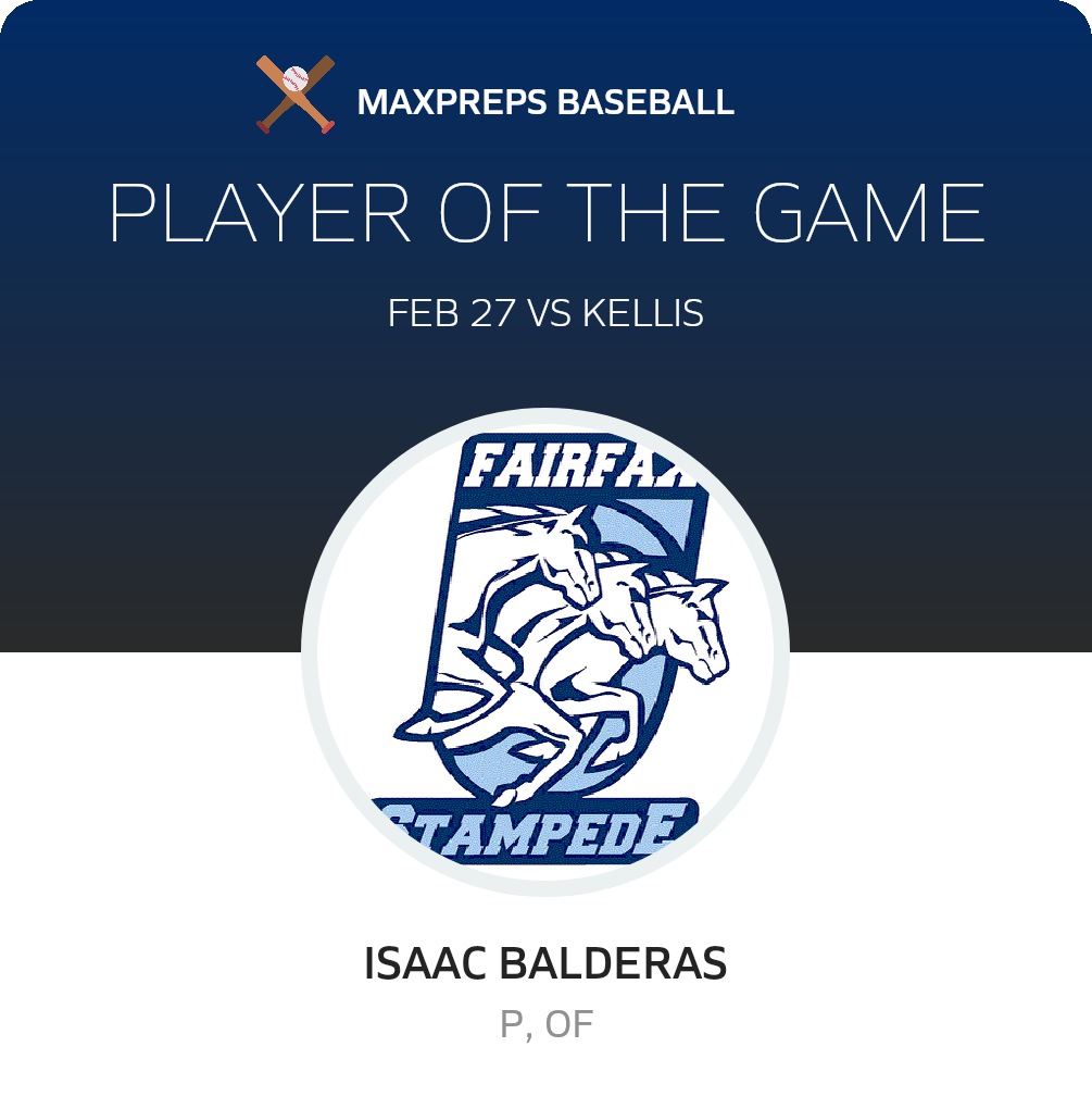 #7 Isaac Balderas Player of the Game badge