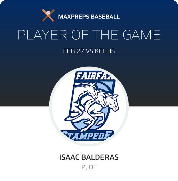 #7 Isaac Balderas Player of the Game badge