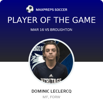 #4 Dominic LeClercq Player of the Game badge