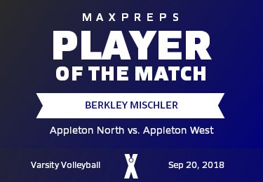 #9 Berkley Mischler Player of the Game badge