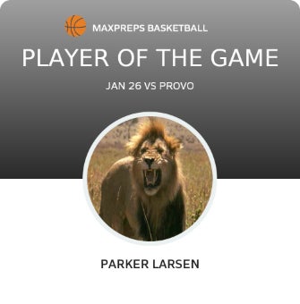 #50 Parker Larsen Player of the Game badge