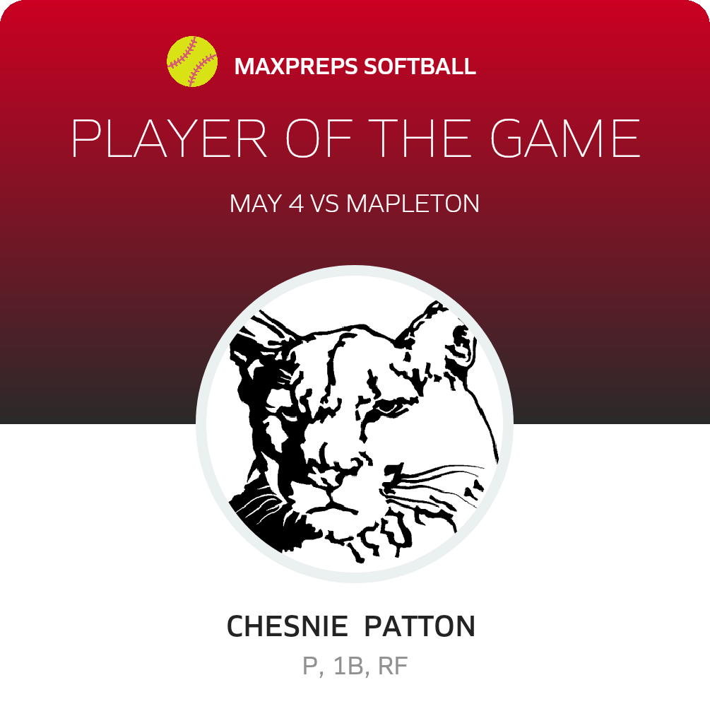 #14 Chesnie Patton Player of the Game badge