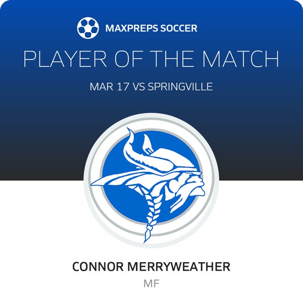 #10 Connor Merryweather Player of the Game badge