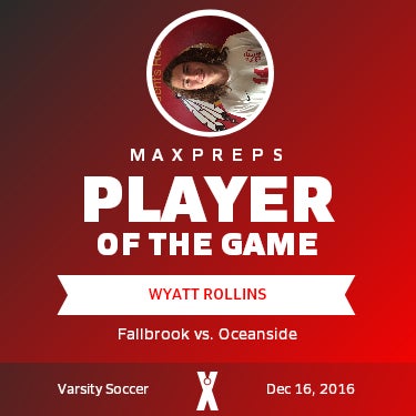 #14 Wyatt Rollins Player of the Game badge