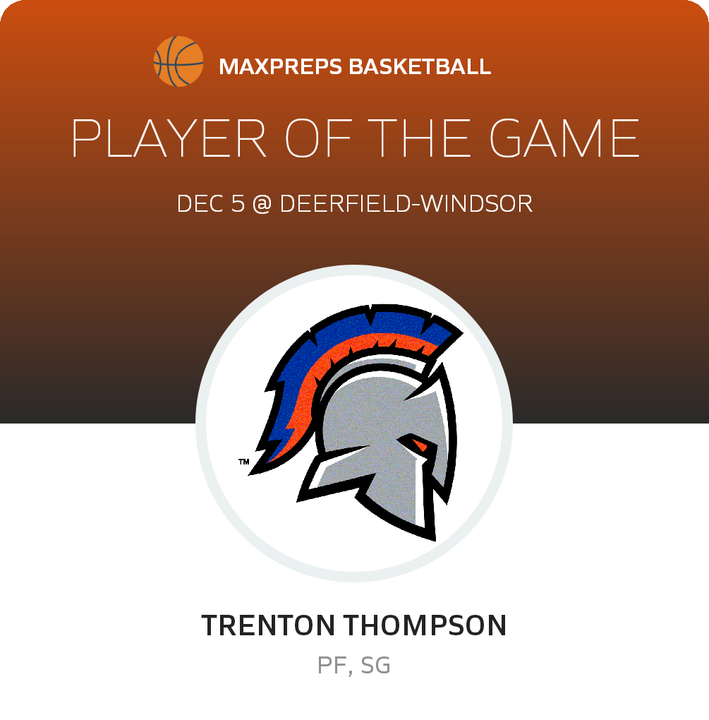 #23 Trenton Thompson Player of the Game badge