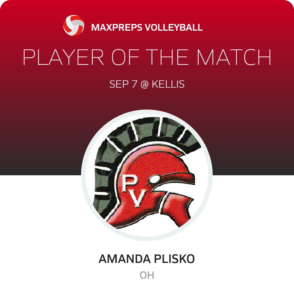 #13 Amanda Plisko Player of the Game badge