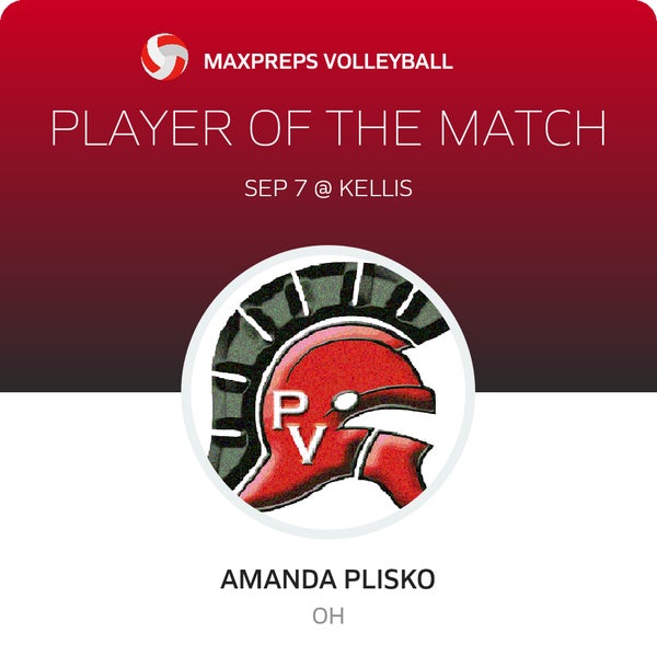 #13 Amanda Plisko Player of the Game badge
