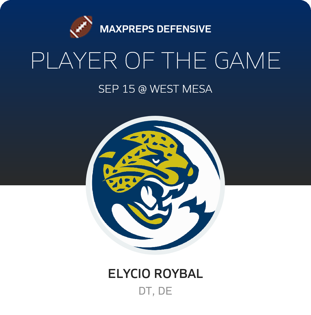 #56 Elycio Roybal Player of the Game badge