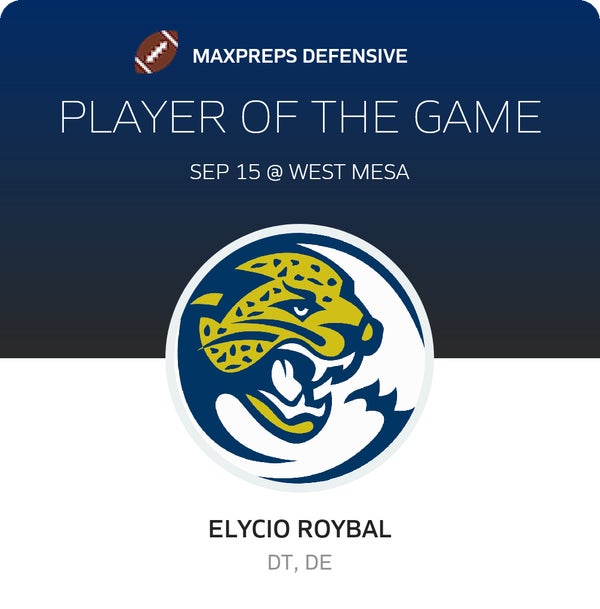 #56 Elycio Roybal Player of the Game badge
