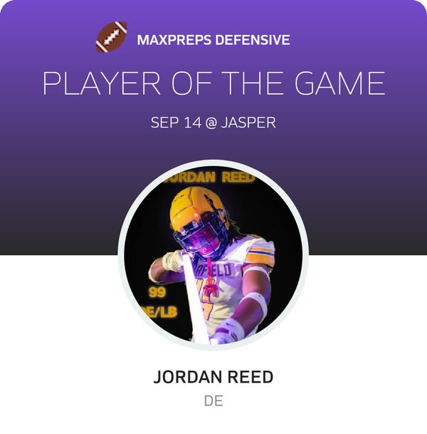 #4 Jordan Reed Player of the Game badge
