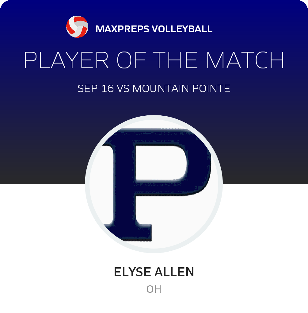 #6 Elyse Allen Player of the Game badge