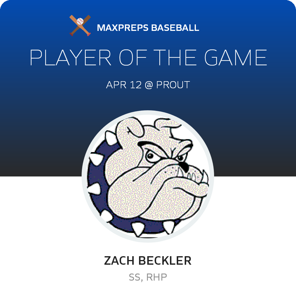 #21 Zach Beckler Player of the Game badge