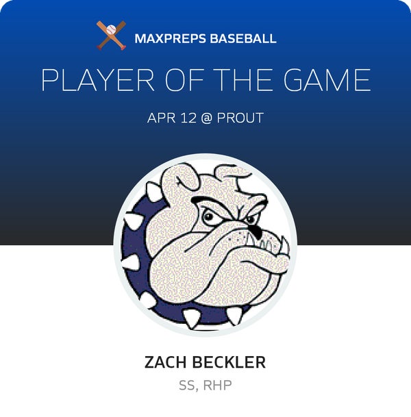 #21 Zach Beckler Player of the Game badge