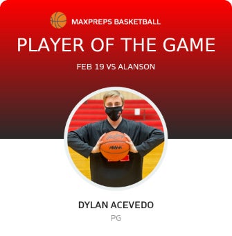 #11 Dylan Acevedo Player of the Game badge