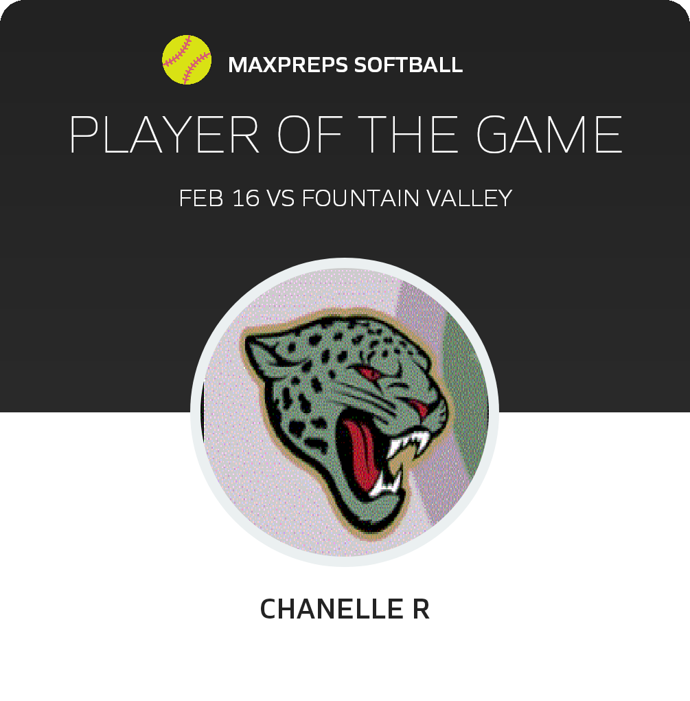 #14 Chanelle Rodriguez Player of the Game badge