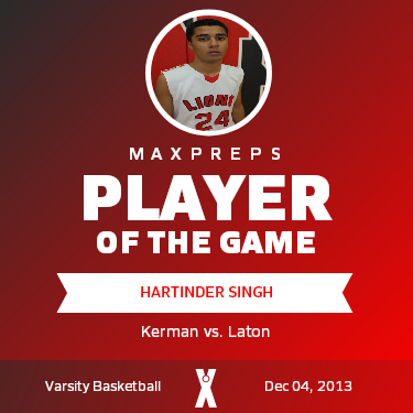 #24 Hartinder Singh Player of the Game badge