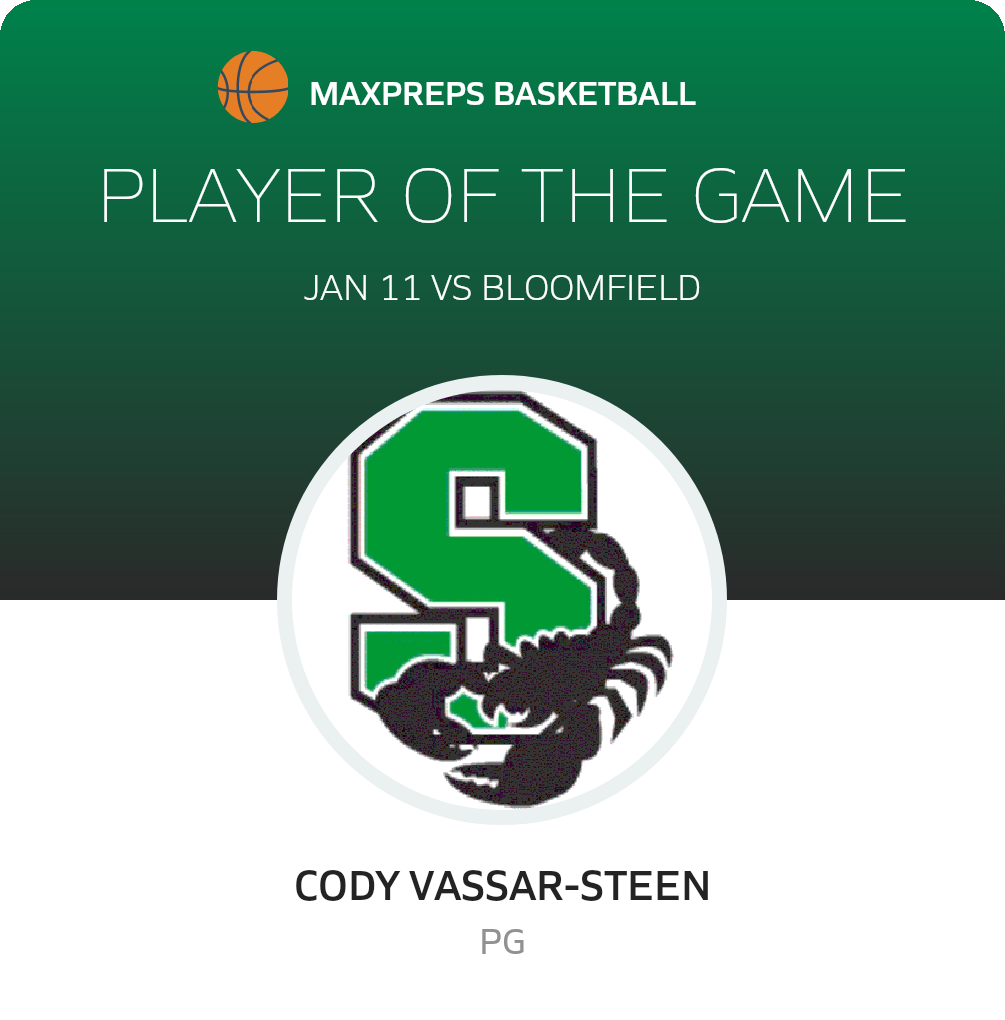 #22 Cody Vassar-steen Player of the Game badge