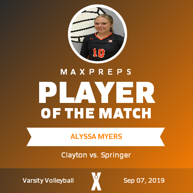 #10 Alyssa Myers Player of the Game badge