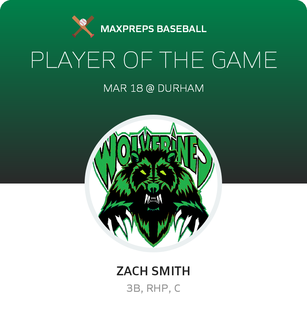 #5 Zach Smith Player of the Game badge