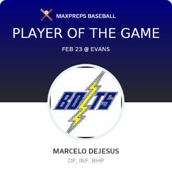 #4 Marcelo DeJesus Player of the Game badge