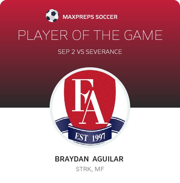 #15 Braydan Aguilar Player of the Game badge