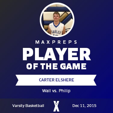#15 Carter Elshere Player of the Game badge