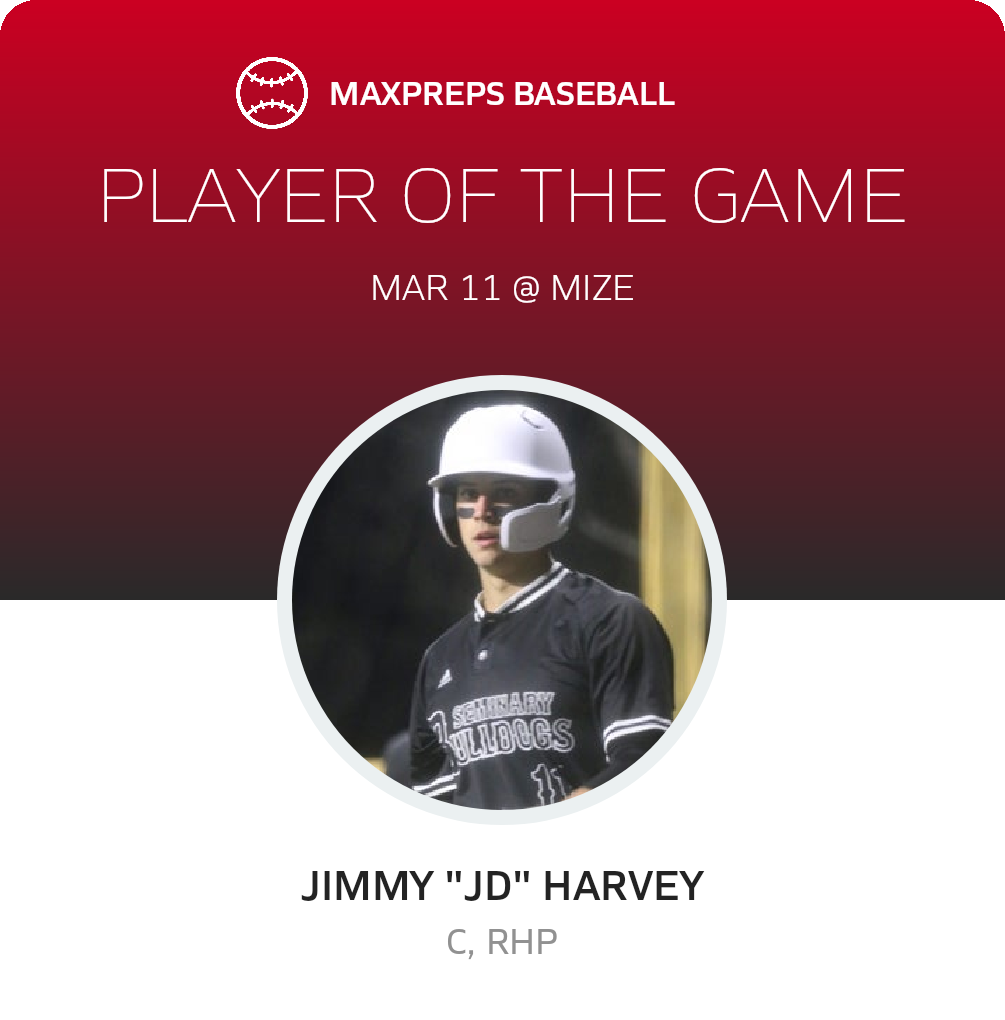 #11 Jimmy "JD" Harvey Player of the Game badge