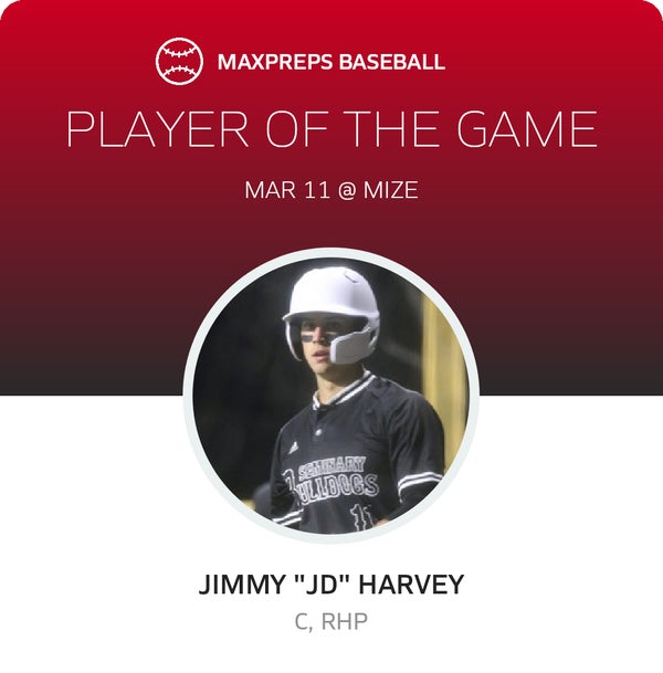 #11 Jimmy "JD" Harvey Player of the Game badge
