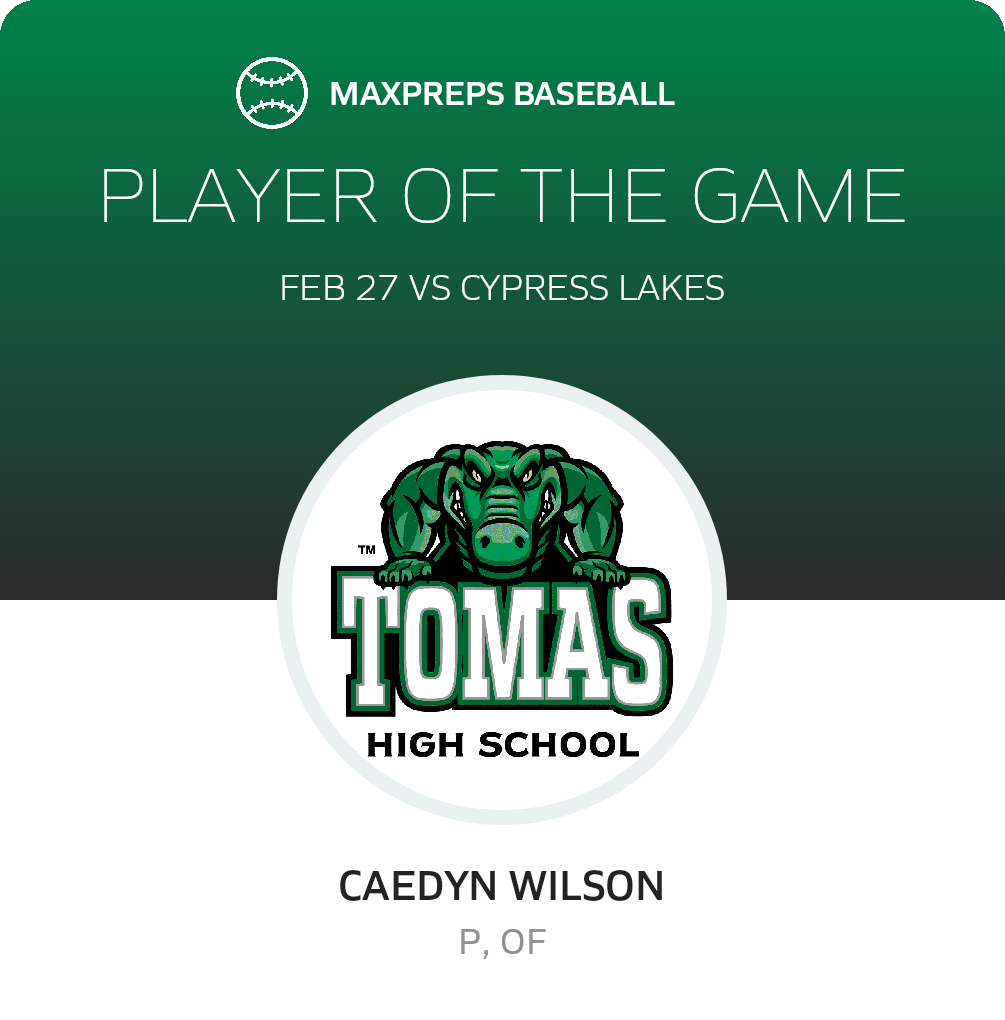 #5 Caedyn Wilson Player of the Game badge