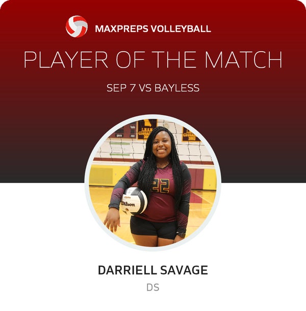 #22 Darriell Savage Player of the Game badge