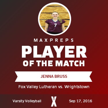 #7 Jenna Bruss Player of the Game badge
