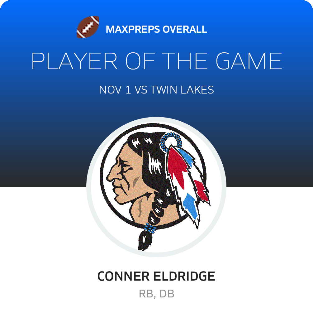 #8 Conner Eldridge Player of the Game badge