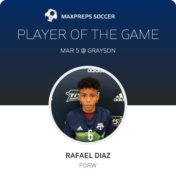 #6 Rafael Diaz Player of the Game badge