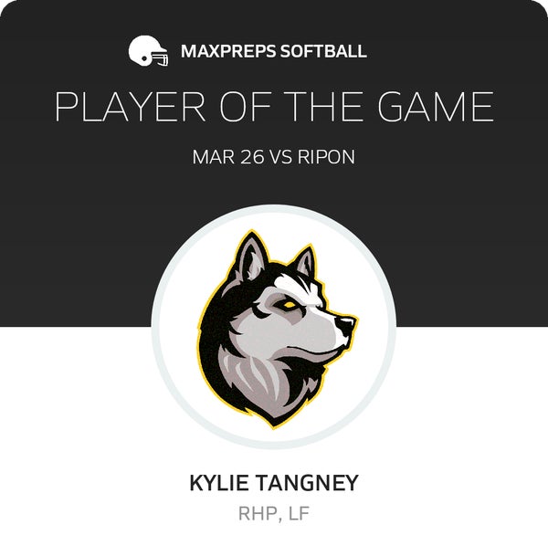#9 Kylie Tangney Player of the Game badge