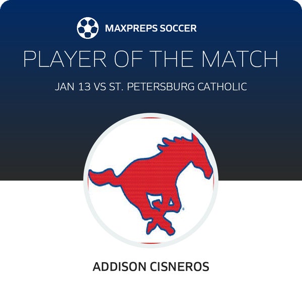#21 Addison Cisneros Player of the Game badge