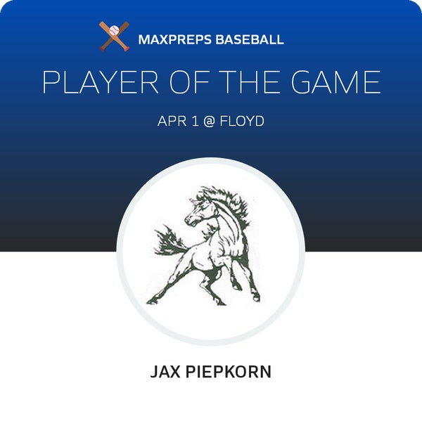 #22 Jax Piepkorn Player of the Game badge