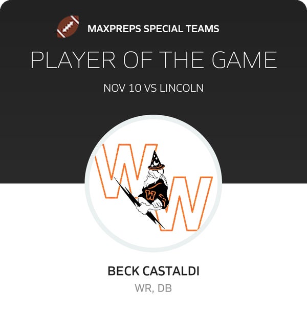 #16 Beck Castaldi Player of the Game badge