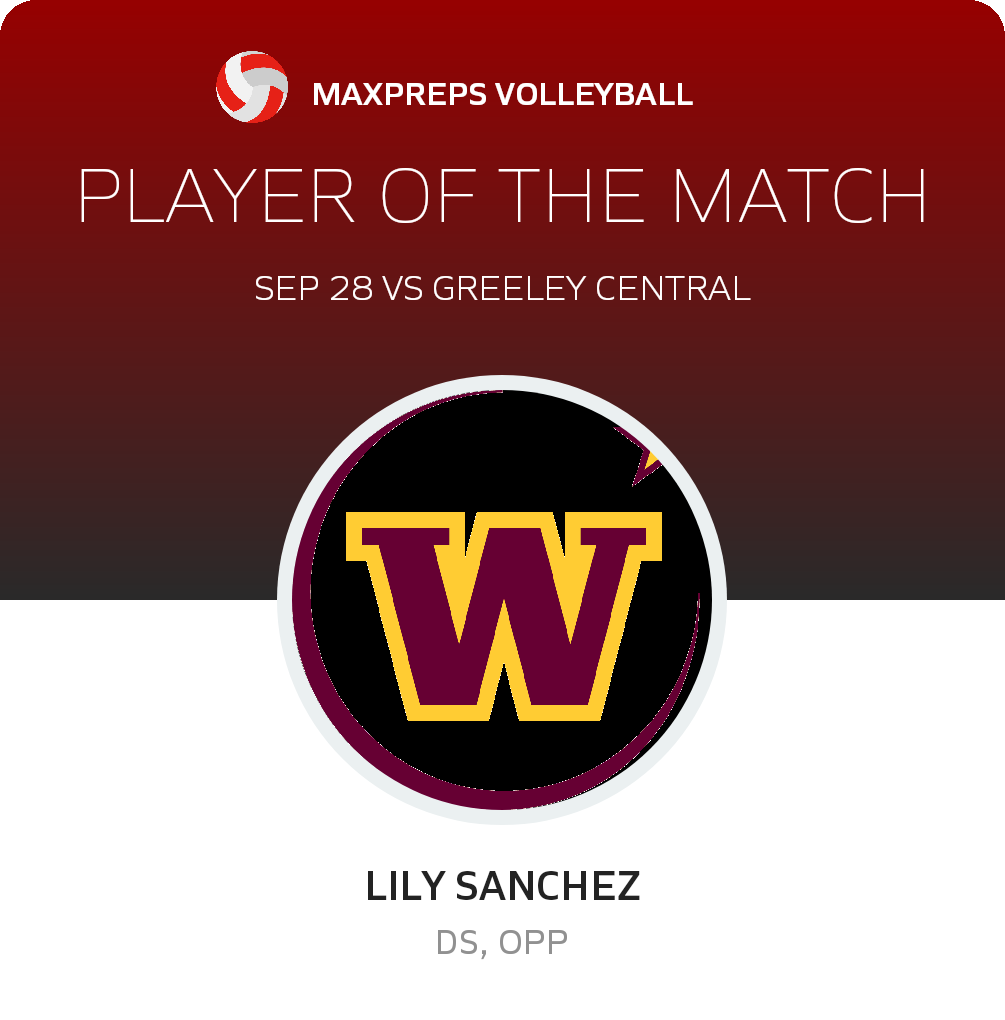 #9 Lily Sanchez Player of the Game badge