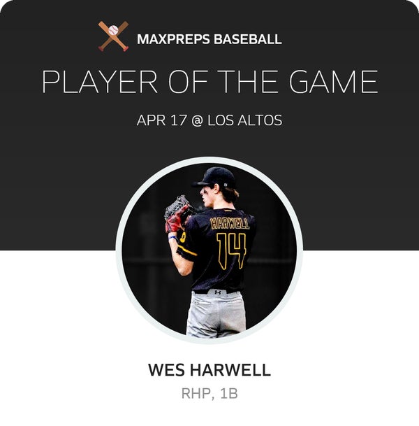 #14 Wes Harwell Player of the Game badge