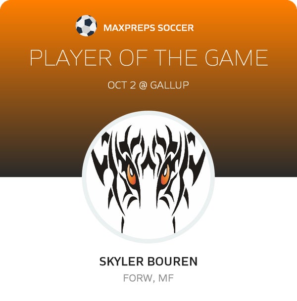 #13 Skyler Bouren Player of the Game badge