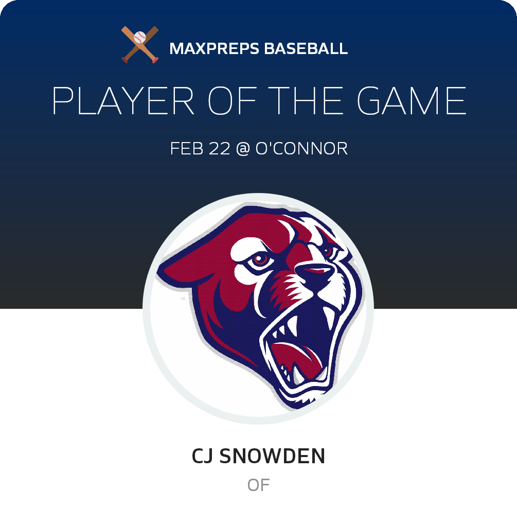 #4 CJ Snowden Player of the Game badge