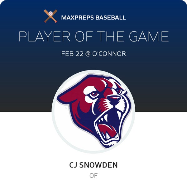 #4 CJ Snowden Player of the Game badge